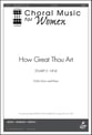 How Great Thou Art SSAA choral sheet music cover